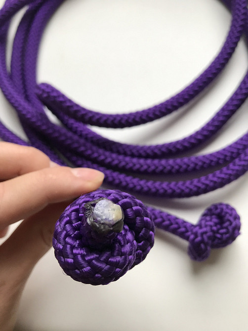 Скакалка гімнастична для гімнастики художньої 3 метри фіолетова 10 мм дитяча спортивна мотузкова Кам'янське - фото 6