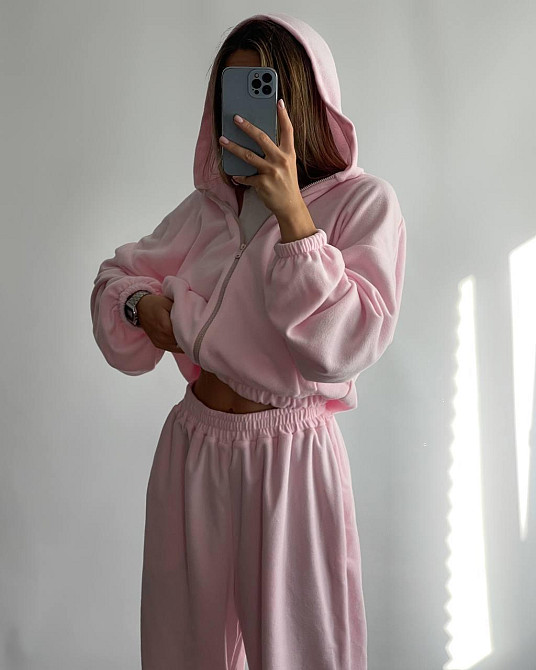 Женский теплый прогулочный костюм двойка: кофта и штаны микрофлис Одесса - изображение 2