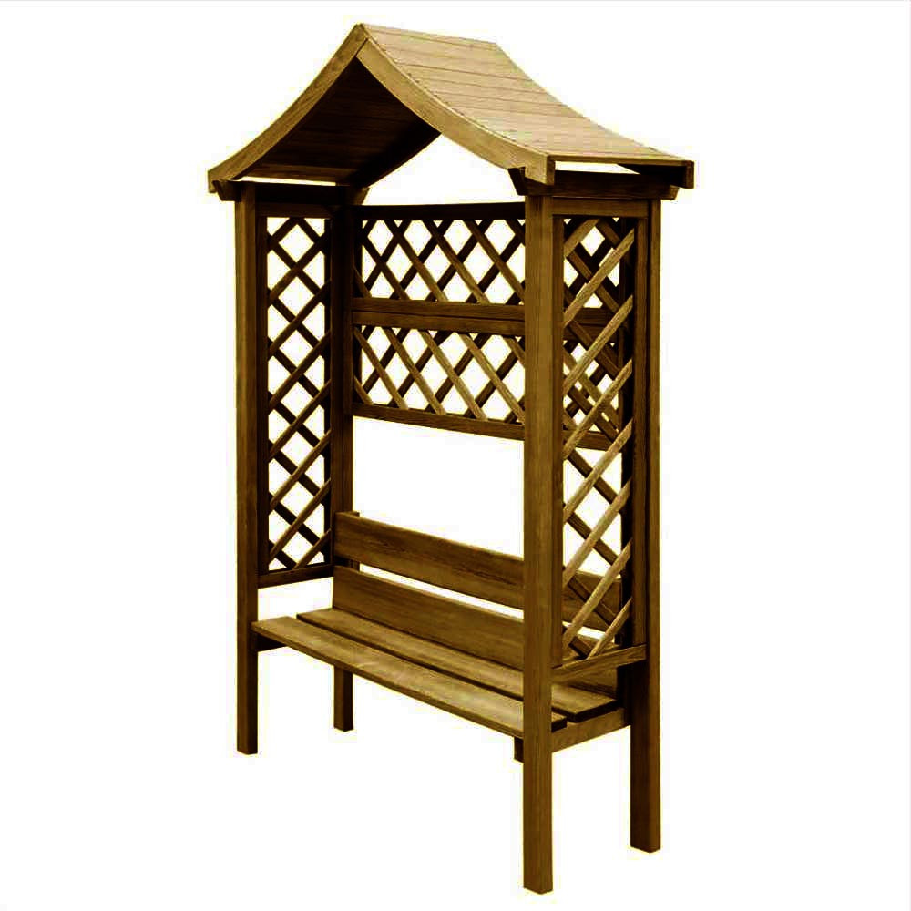 Пергола со скамейкой 