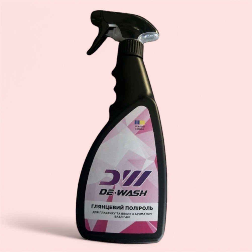 Полироль для пластика и винила глянцевый De-Wash бабл гам, 0.5 л Киев - изображение 1