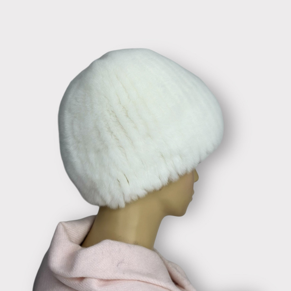 Шапка хутряна жіноча сніп Rex Каролина Білий Харків - фото 3