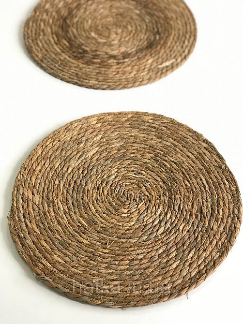 Підтарельник плетений солом'яний "Темна натура" 38 см темний натуральний Київ - фото 6