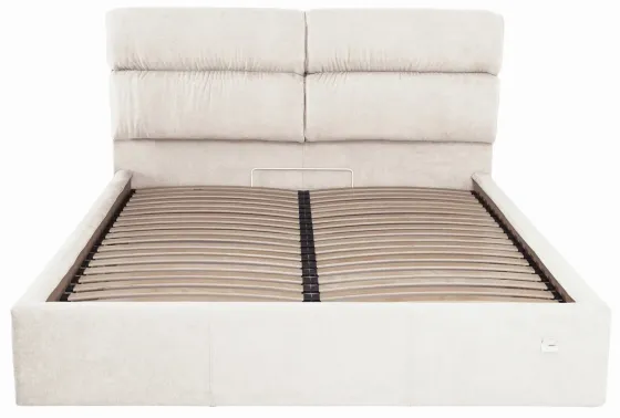 Кровать Двуспальная Oxford Comfort 180 х 190 см Мисти Milk С подъемным механизмом и нишей для белья Бежевый Киев