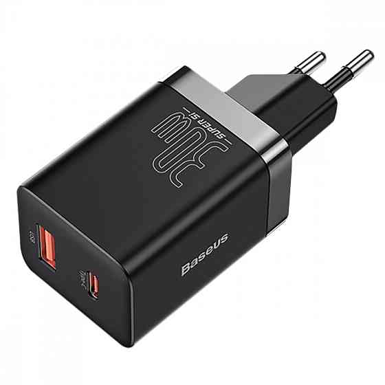Сетевое зарядное устройство для Baseus Super Si Pro Quick Charger Type-C+USB 30W черный Львов