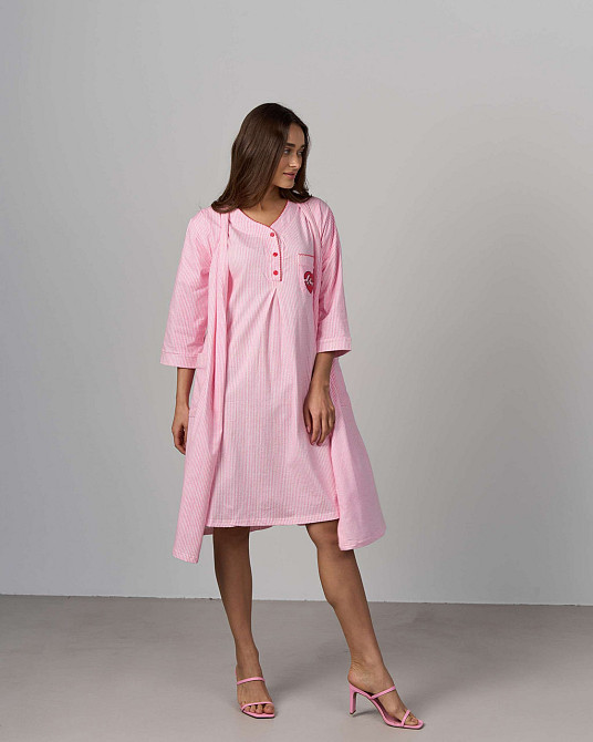 Женский халат и сорочка для кормления - в полоску Nicoletta 7382 M Киев - изображение 6