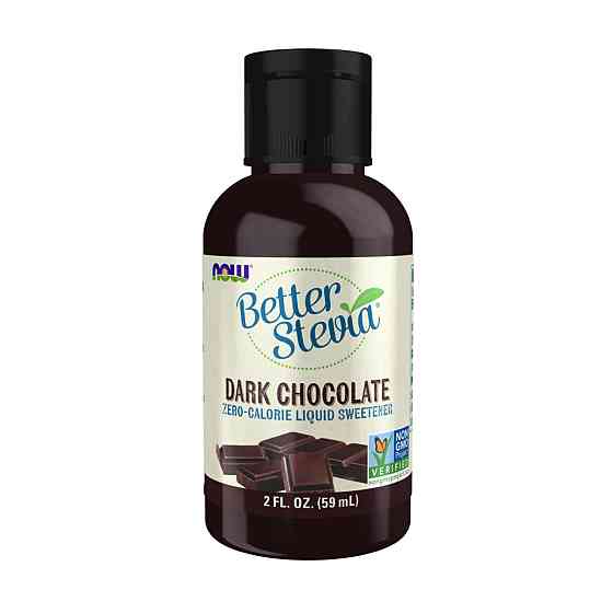 Стевія NOW BetterStevia Liquid - 59ml чорний шоколад Київ