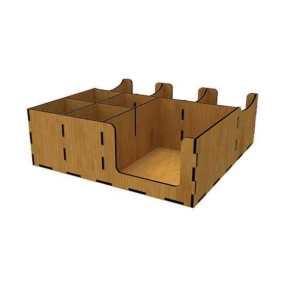 Органайзер EKOSTAR дерев'яний дуб з отворами для кришок 30*30 Київ