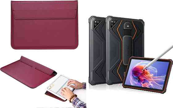 Чехол-конверт VitoCase для Blackview Active 6, с функцией подставки для планшета Бордовый Киев