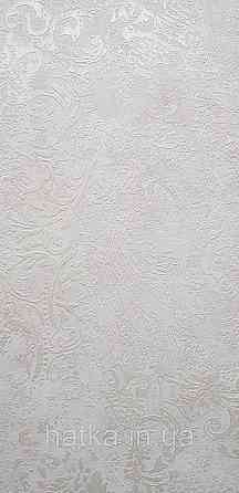 Шпалери вінілові на флізеліні гарячого тиснення DUKA Selective1.06х10 вензель структурні світло-беж срібло DK Київ