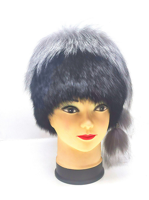 Шапка хутряна жіноча куток Габріела Чорний Харків - фото 2