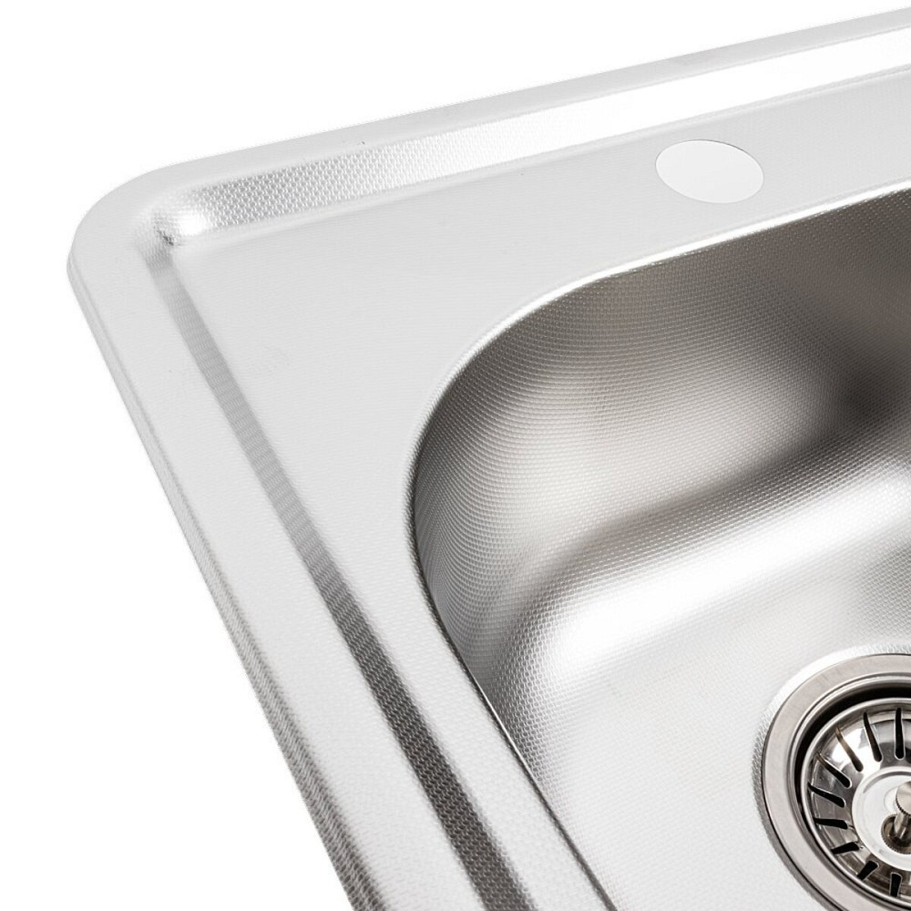 VALESO Кухонна мийка з нержавіючої сталі VALESO ДЕКОР 3838 (0,6/160 мм) Коломия - фото 4