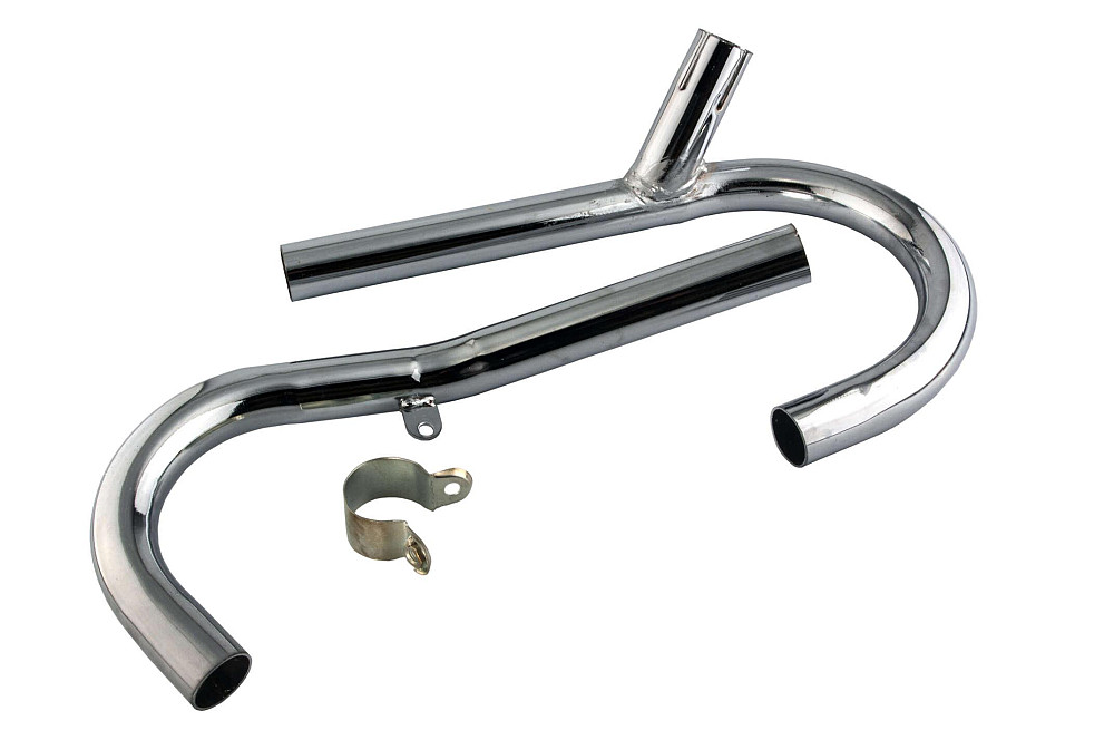 Коліно глушника УРАЛ (пара) (під одну трубу) (нового зразка) JING Київ - фото 1