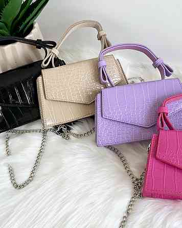 Сумочка клатч женская молодежная яркая через плече сумка Крохатушка одяг Сиреневый Киев