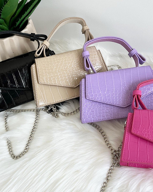 Сумочка клатч женская молодежная яркая через плече сумка Крохатушка одяг Сиреневый Киев - изображение 5