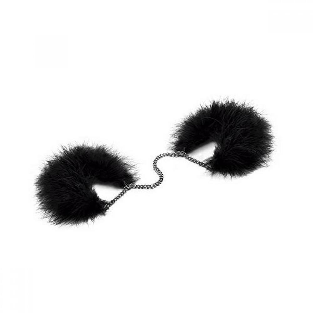 Наручники с перьями Bijoux Indiscrets черные, OS Sex Aura Киев - изображение 2