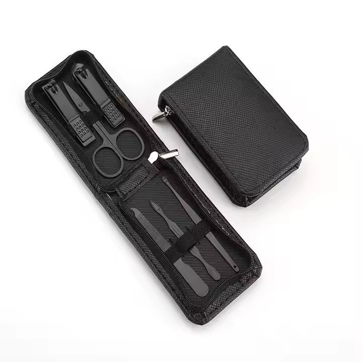 Набор инструментов для маникюра и педикюра дорожный набор ножницы,пинцет,пилочка 6 шт в кейсе цвет черный Каменец-Подольский - изображение 2