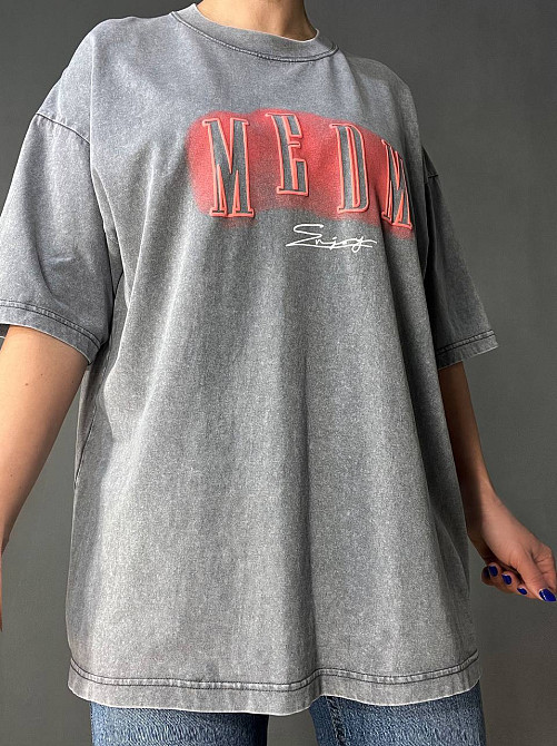 Футболка женская YUJIE YISHANG 160 оверсайз тай-дай большие размеры, серый, one size Киев - изображение 14