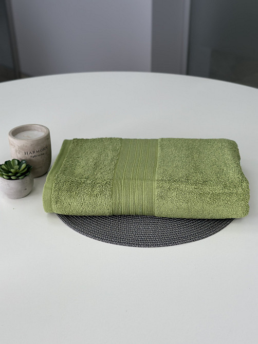 Полотенце банное Ideal Textile однотонное 500 г/м2 70х140 см (56860394) Оливка 1 шт Черновцы - изображение 5