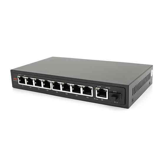 8ми портовый PoE Full Gigabit коммутатор ONV-POE33108PFG, 8xPoe1000Mбит + 1х1000 Мбит + 1xSFP 1000Мбит, до 250 м, IEEEE802.3af/at, Киев