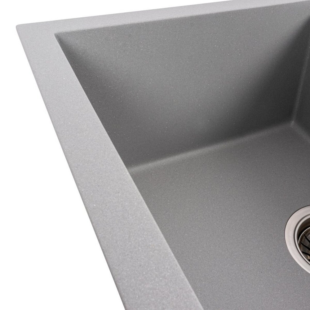 Кухонна мийка гранітна VALESO 6550 CRIPTA (сірий металік) Коломыя - изображение 4