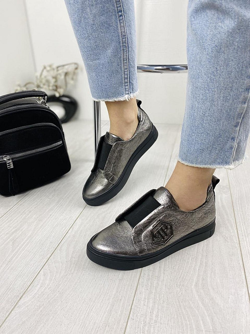 SOTHBY'S Сліпони жіночі Sothby 's C-538 срібло (весна-осінь, шкіра натуральна) (3374)38р. Коломыя - изображение 1