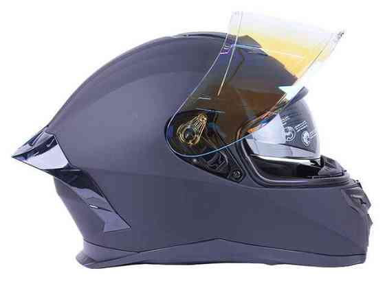 Шолом мотоциклетний інтеграл MD-820-1 (чорний матовий, скло синій хамелеон, size L) Мукачево
