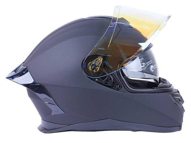 Шолом мотоциклетний інтеграл MD-820-1 (чорний матовий, скло синій хамелеон, size L) Мукачево - фото 4