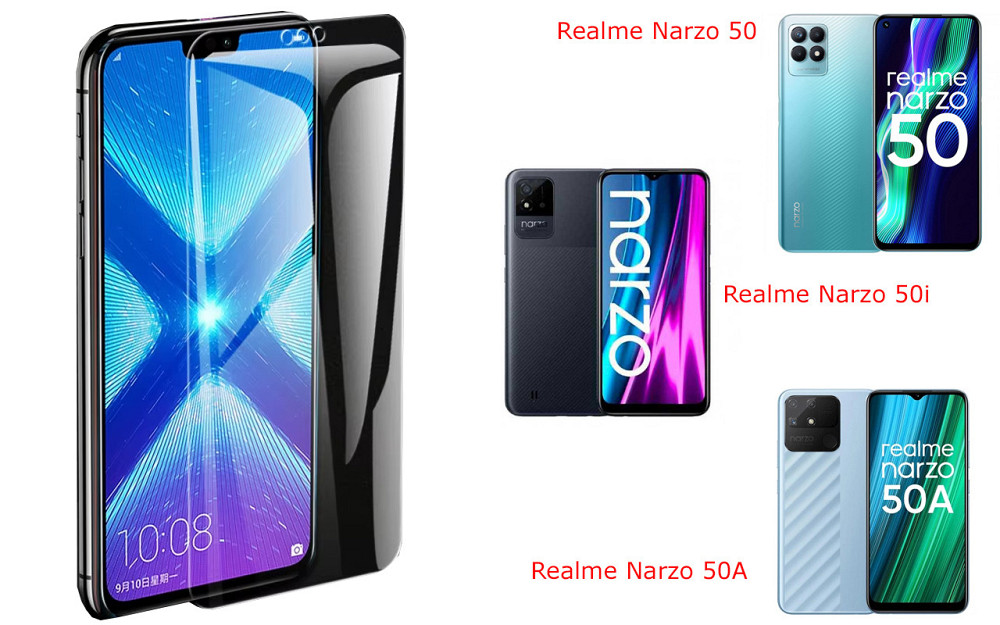 Защитное стекло NeoGlass для Realme Narzo 50, Narzo 50i, Narzo 50A – ультрапрозрачное и устойчивое Киев - изображение 2