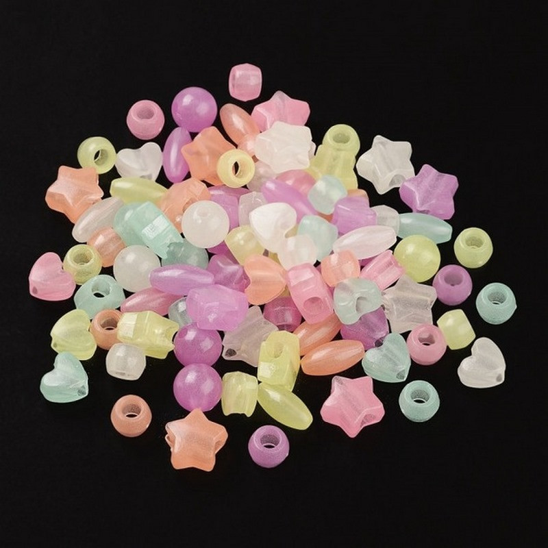 Декоративні намистинки для творчості Флуоресцентні Dom Busin УТ100031615 в упаковці 130 шт Вінниця - фото 3