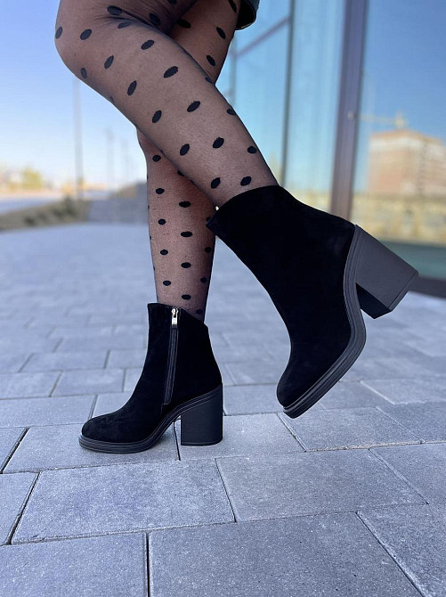Lexi Черевики жіночі Lexi чорні натуральна замша каблук 9см (3048) 36р. Коломыя - изображение 7