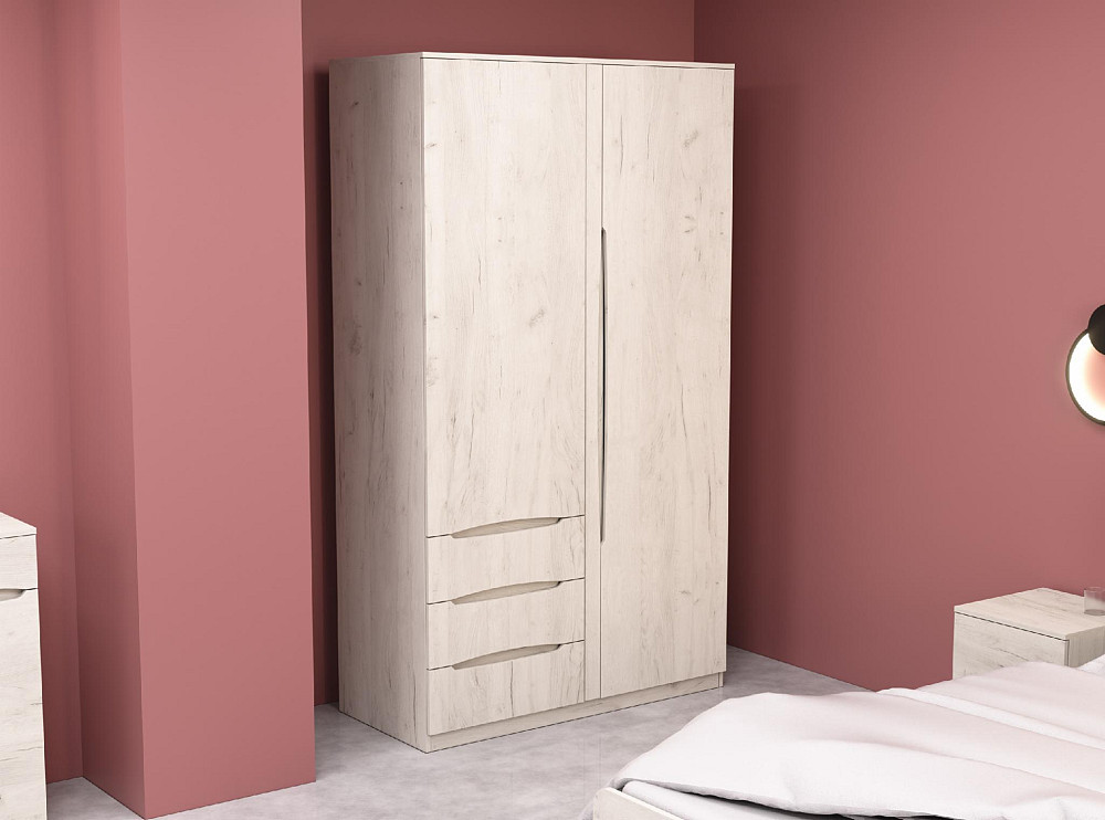 Шкаф Дельта 1, Дуб Крафт Білий, 1200х550х2100 Львов - изображение 3