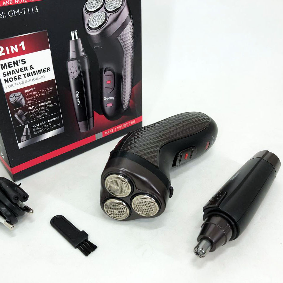 Електробритва для бороди GEMEI GM-7113, Електрична бритва для стрижки з вологозахистом XM-38 Івано-Франківськ - фото 3