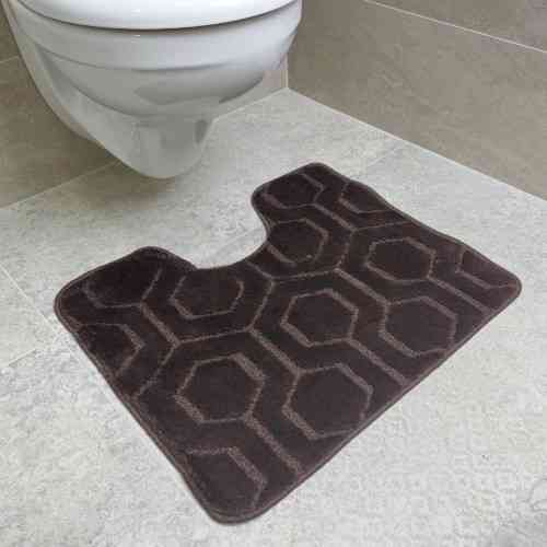 Килимок для ванних кімнат поліпропіленовий TM DarianA Standard u-cut 60*50 шоколадний соти Житомир