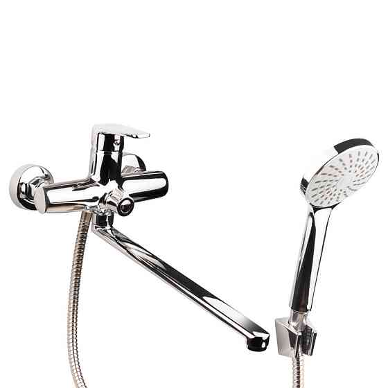 Смеситель s30 Ø35 для ванны излив прямой 350мм дивертор встроенный картриджный AQUATICA (9730220) Киев