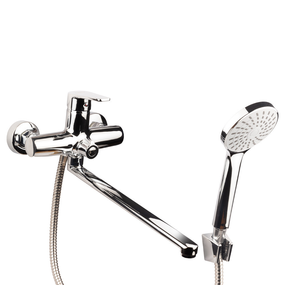 Смеситель s30 Ø35 для ванны излив прямой 350мм дивертор встроенный картриджный AQUATICA (9730220) Киев - изображение 2