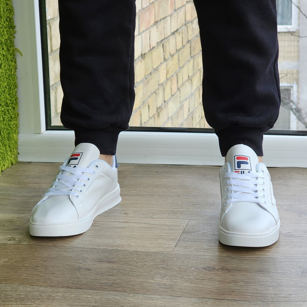 Мужские Кроссовки FILA Белые Кеды Фила Кожаные (размеры: 40,41,43,44) Видео Обзор Днепр - изображение 8