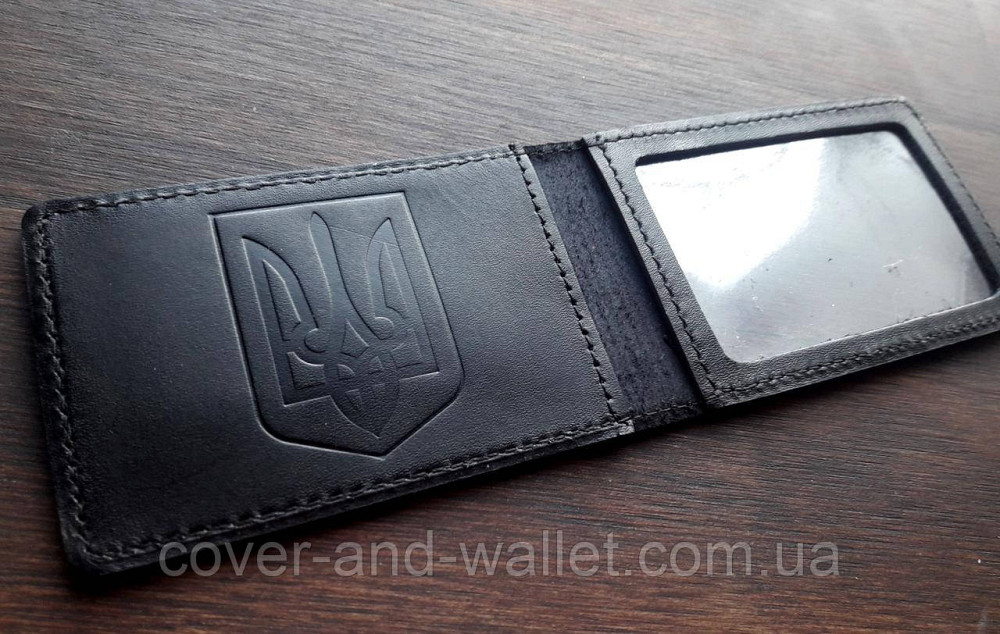 Шкіряна обкладинка на посвідчення департамент СКДПОУ Київ - фото 6