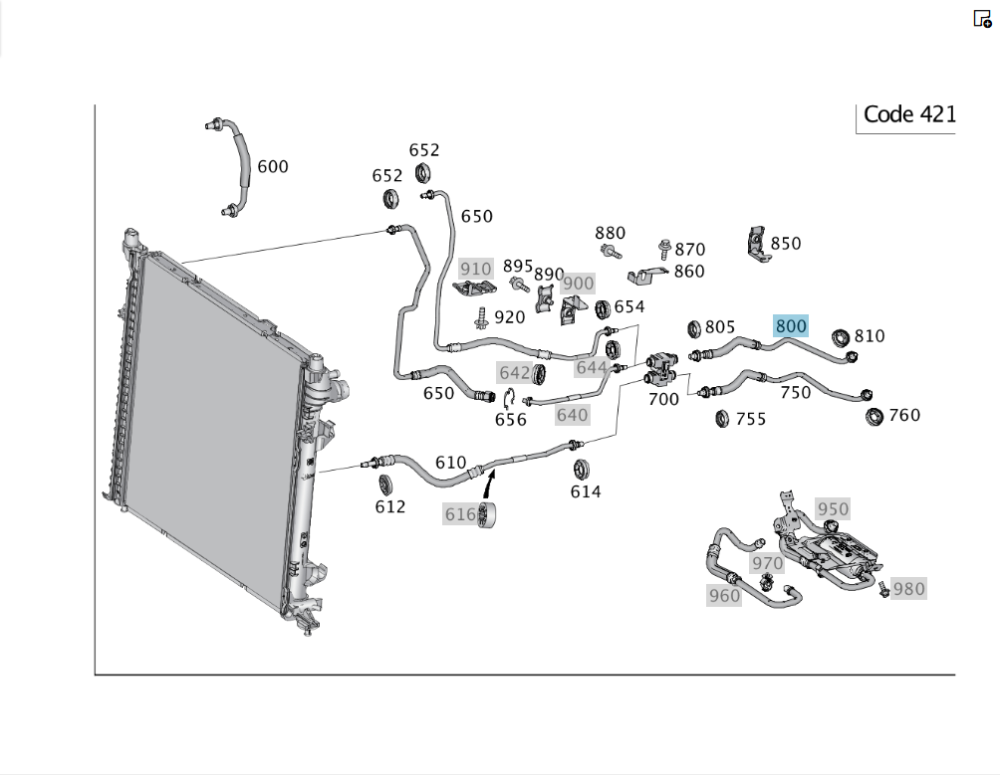 Mercedes-Benz  A1665002188 Трубка охолодження від АКП до термостату ML/GLE W166 GLE Coupe C292 GL/GLS X166 Одесса - изображение 2