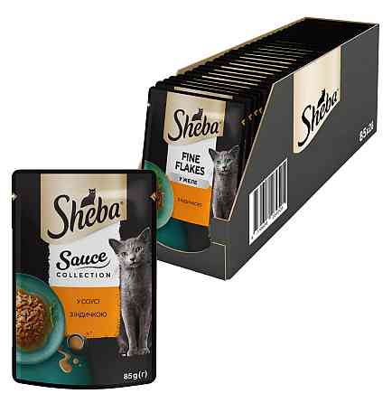 Влажный корм Sheba (Шеба) Sauce для взрослых кошек с индейкой в соусе 85 г (блок 28 шт) Винница