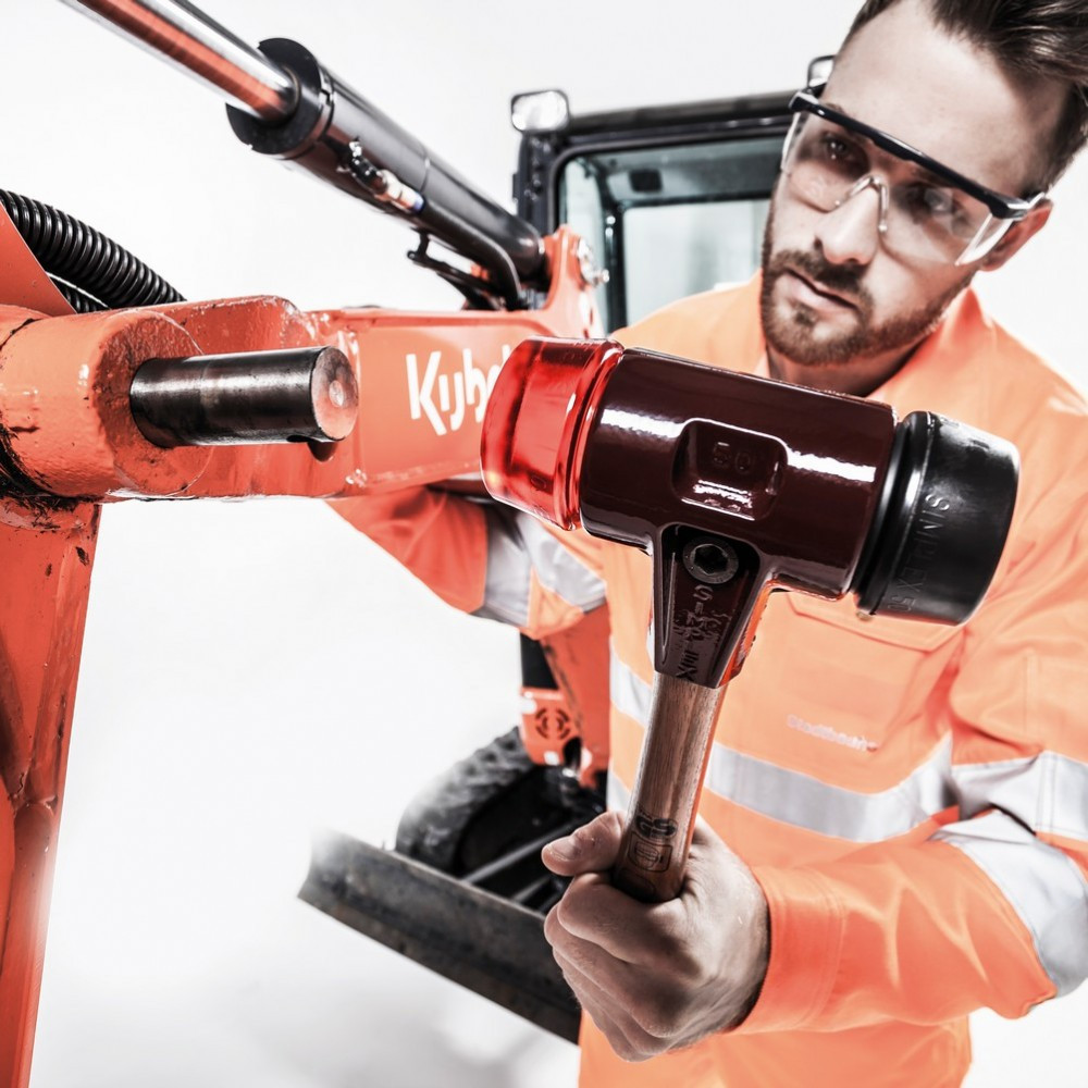 Молоток HALDER Simplex 3026 насадки из черной резины, красного пластика Одесса - изображение 4