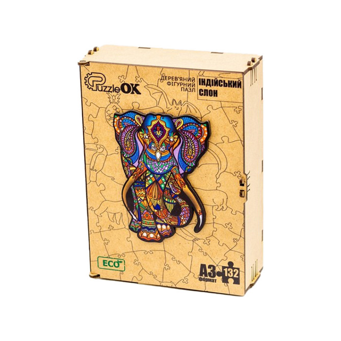 Фигурный деревянный пазл A3 