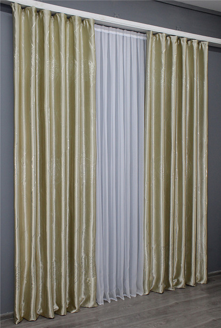 Комплект готових штор VR-Textil Софт № 1396ш Бежевий 150х270 см 2 шт (33-0249) Київ - фото 5