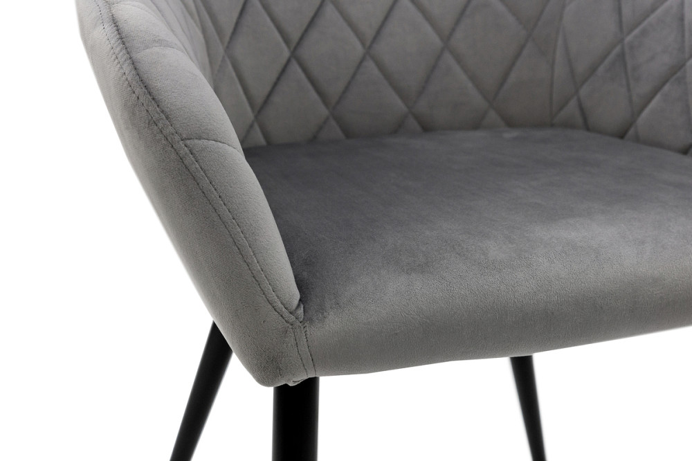 Крісло Акура HC-R17, чорний/велюр сірий Київ - фото 5