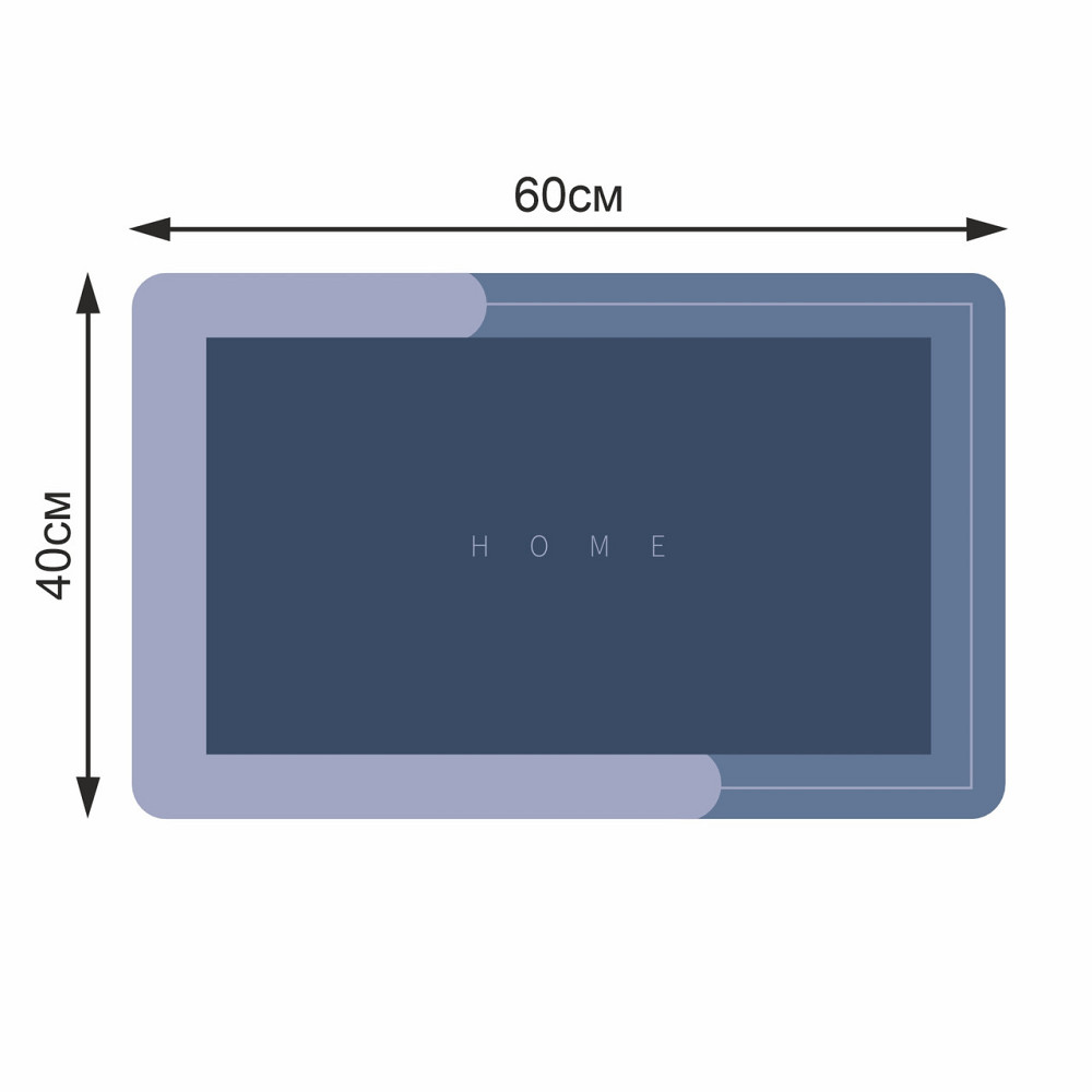 Діатомітовий килимок Aquarius Home для ванної Суперпоглинаючий 40х60 см Блакитний Буча - фото 2