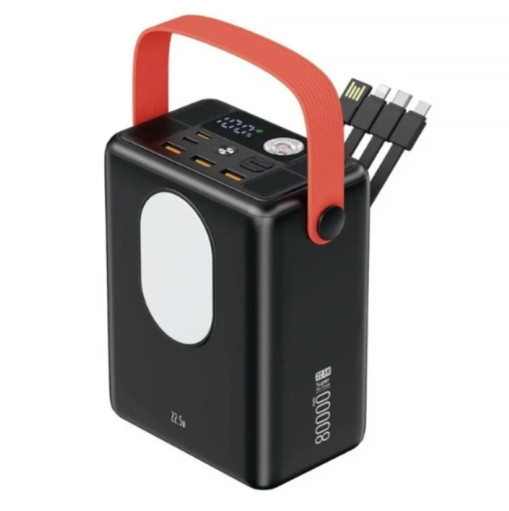 Універсальна мобільна батарея ACL PW-143 Fast PowerBank 80000 мА·год Чорний Вінниця - фото 1