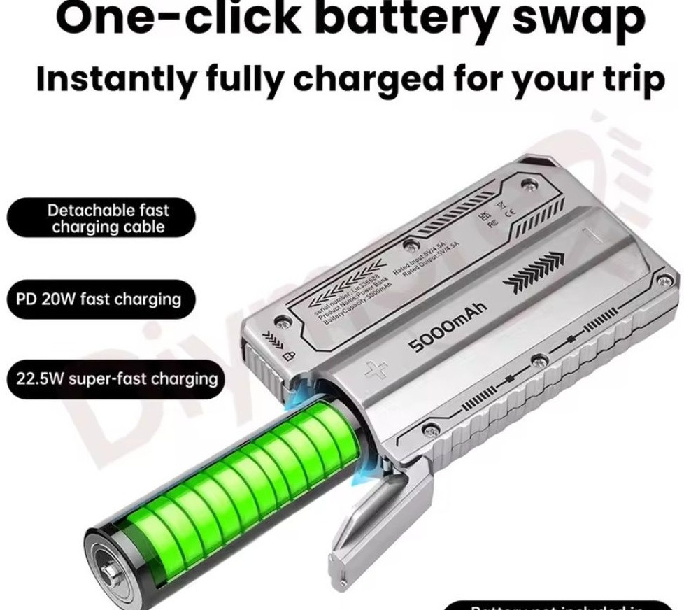 Powerbank на 21700 PD 20w Type C ,  5000 Mah QC 22.5w USB A Liitokala. Київ - фото 7