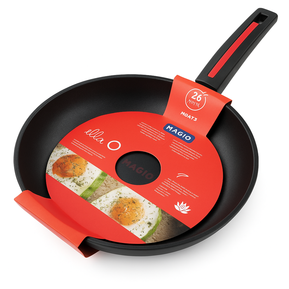 Кулінарна сковорода з антипригарним покриттям Magio MG-1173 26 см, Сковорода для газової плити XE-14 Львів - фото 16