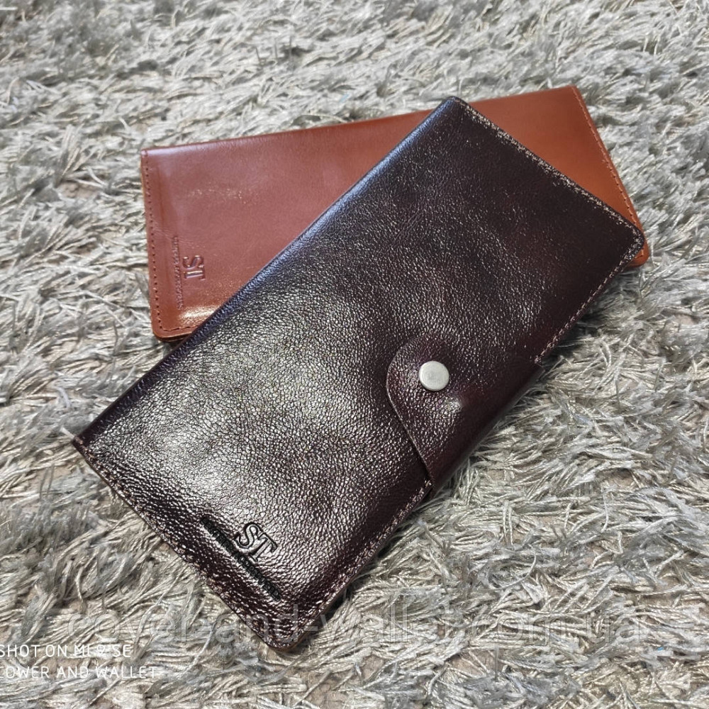 Стильний тонкий гаманець купюрник із натуральної шкіри ST Leather Київ - фото 2