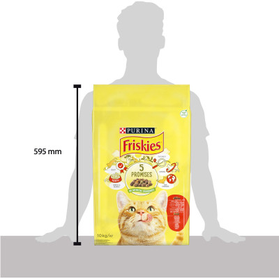Сухой корм для кошек Purina Friskies с говядиной, курицей и овощами 10 кг (5997204569004) Винница - изображение 4