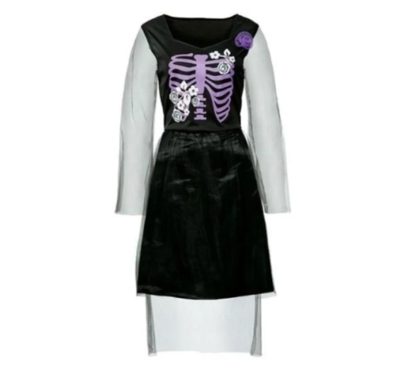 Плаття на Хеловін жіноче Наречена скелета чорно-фіолетовий L Київ